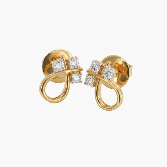 Eternal Love Diamond Cluster Earrings