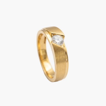 Architectural Matte Finish Bypass Diamond Mens Ring