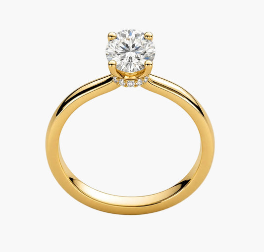 Luxurious Hidden Halo Diamond Ring