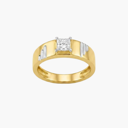 Princess Cut Elegant Modern Wedding Band Mens Ring
