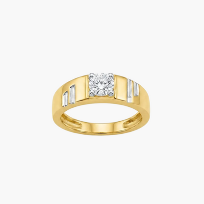 Minimalist Two-Tone Engagement Mens Ring