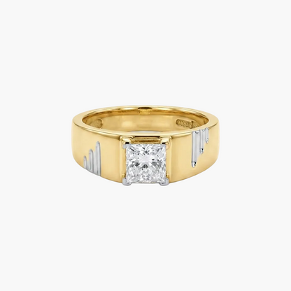 Princess Cut Elegant Modern Wedding Band Mens Ring