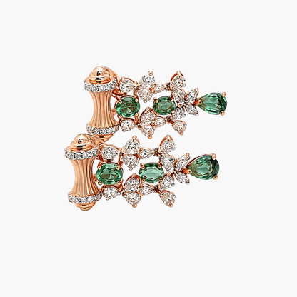 Royal Architectural Diamond Dangle Earrings