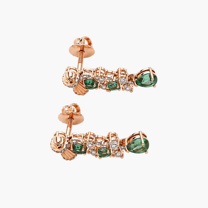 Royal Architectural Diamond Dangle Earrings