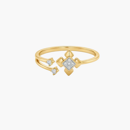 Modern Architectural Diamond Ring