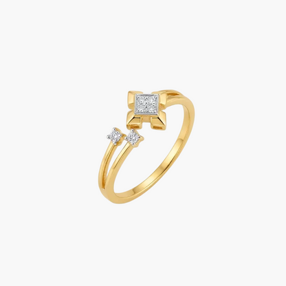 Modern Architectural Diamond Ring