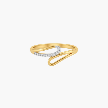 Elegant Loop-Design Diamond Accent Ring