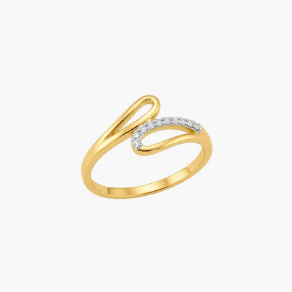 Elegant Loop-Design Diamond Accent Ring