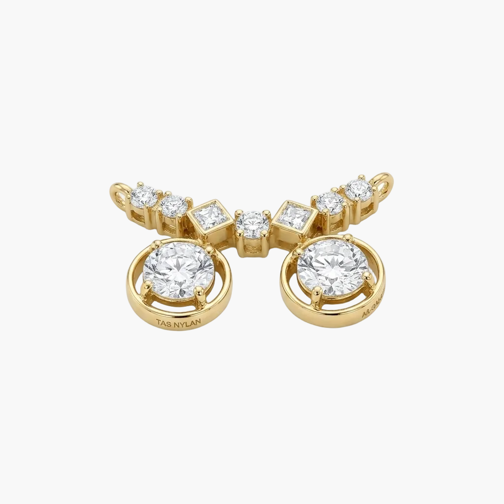 Dual-Circle Halo and Princess-Cut Diamond Mangalsutra