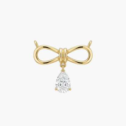 Bow-Motif Pear-Cut DropDiamond Mangalsutra