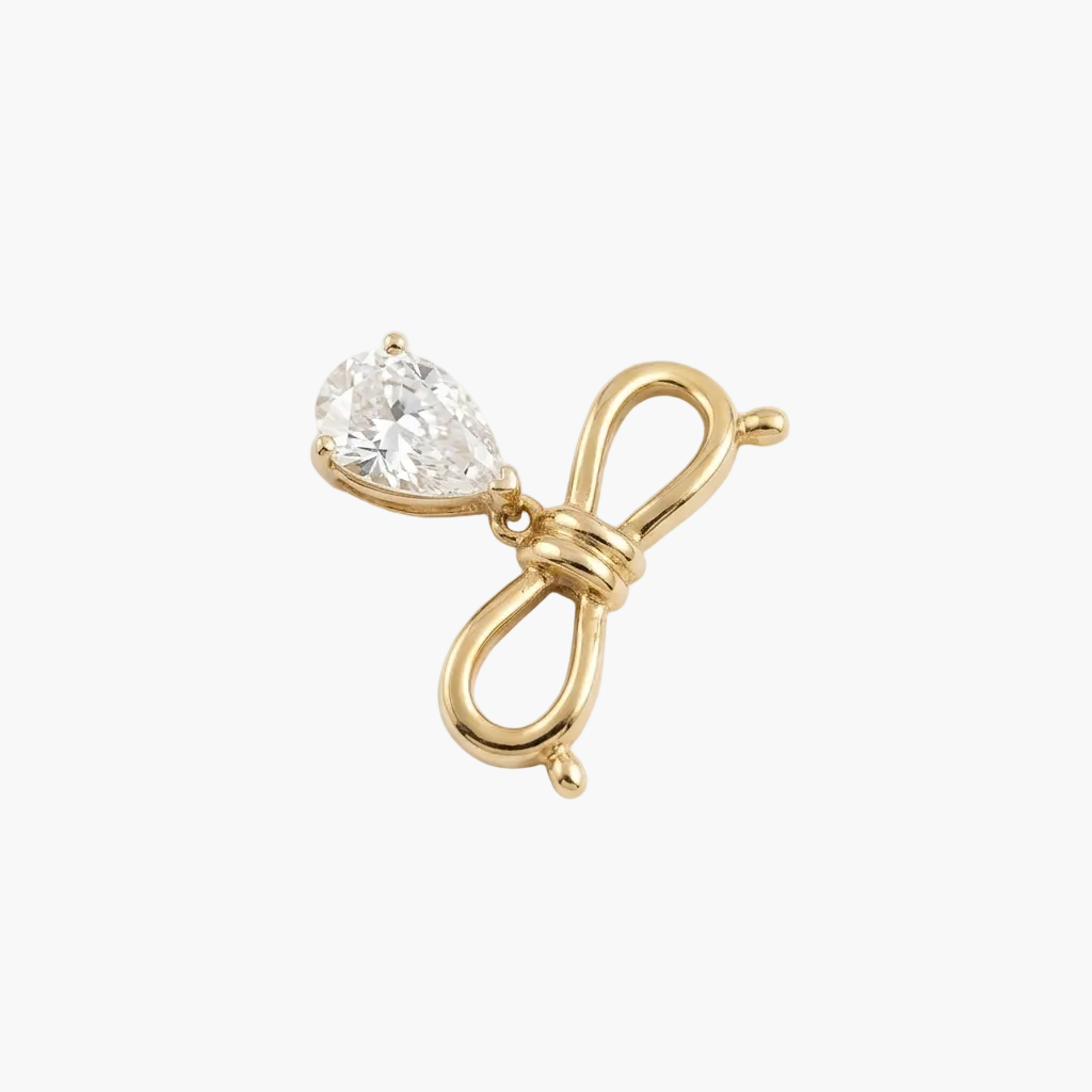Bow-Motif Pear-Cut DropDiamond Mangalsutra