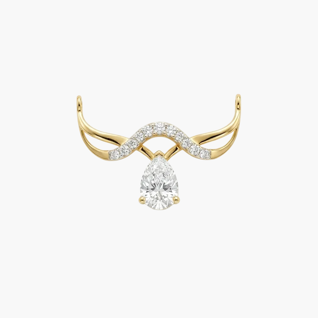 Elegant Cascading Teardrop and Pave Diamond Mangalsutra