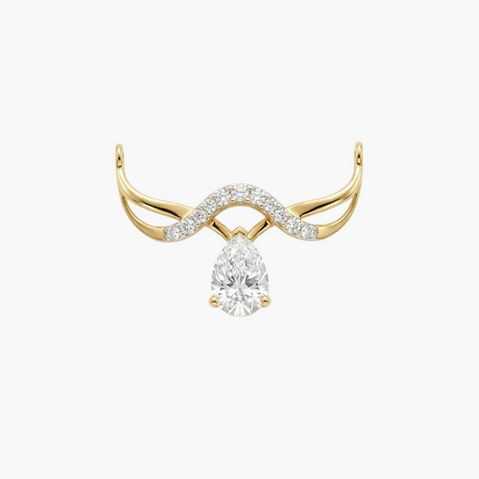 Elegant Cascading Teardrop and Pave Diamond Mangalsutra