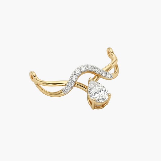 Elegant Cascading Teardrop and Pave Diamond Mangalsutra