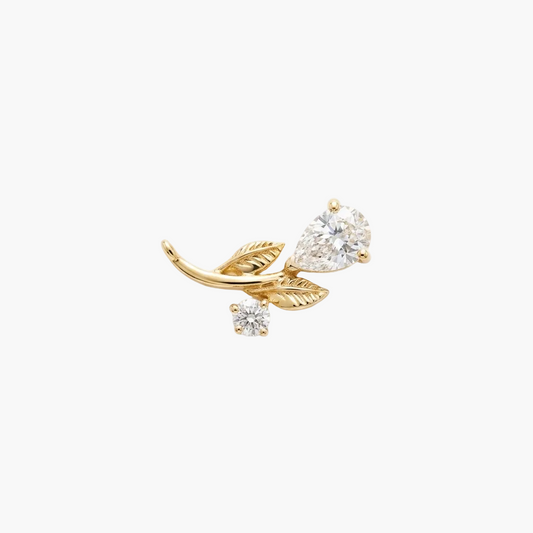 Botanical Pear and Round Floral Diamond Mangalsutra