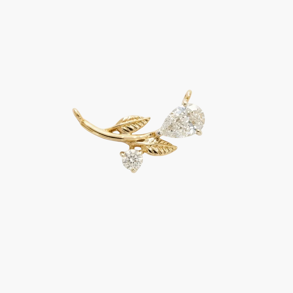Botanical Pear and Round Floral Diamond Mangalsutra