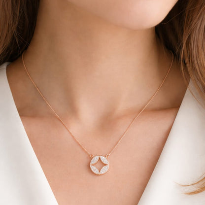 Infinity Harmony Diamond Motif Pendant With Chain