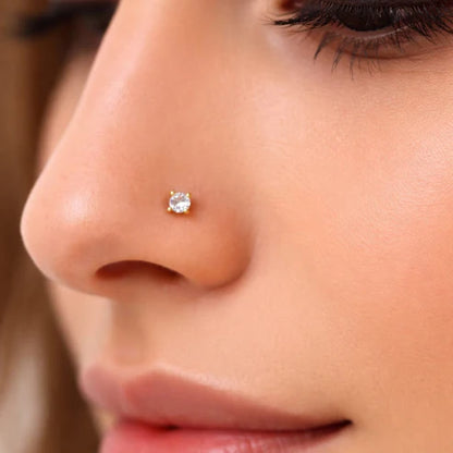 Classic Round Shaped Diamond Nosepin