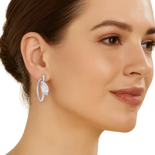 Morning Hoop Diamond Earrings