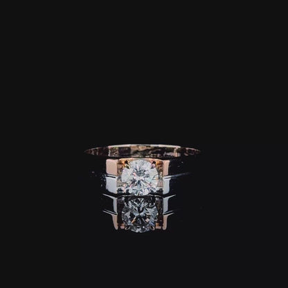 White & Rose Men Diamond Ring