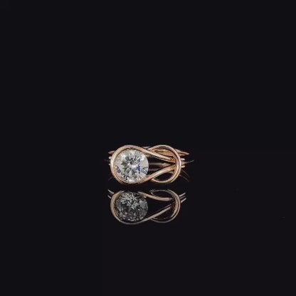Love Knot Solitaire Diamond Ring