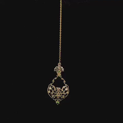 Gold Emerald Floral Maangtikka
