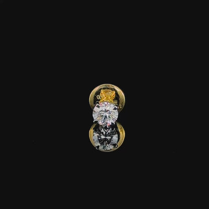 0.29 Carat Round Men Diamond Studs