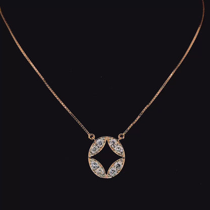 Infinity Harmony Diamond Motif Pendant With Chain