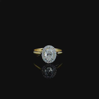Oval-Cut Diamond Engagement Ring