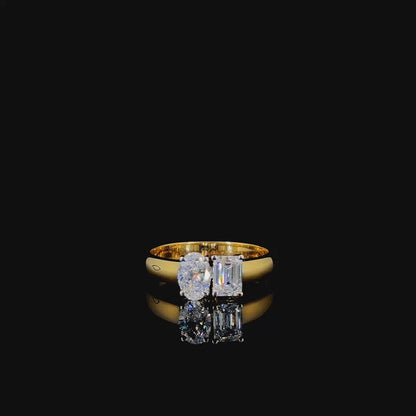 Toi-et-Moi Ideal Diamond Ring