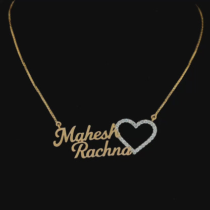 Mahesh Rachna Heart Diamond Pendant With Chain