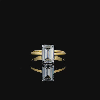 Aabha Emerald-Cut Diamond Ring