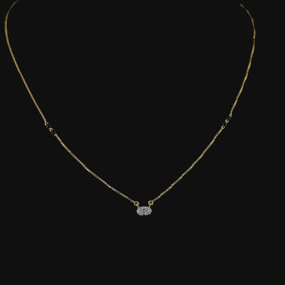 Oval Shaped Diamond Mangalsutra